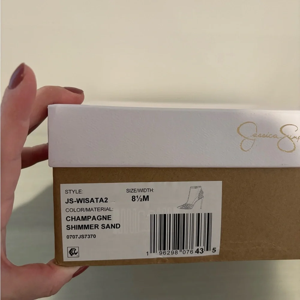 Jessica Simpson JS-WISATA2 shoes champagne shimmer size 8.5 - Picture 8 of 8
